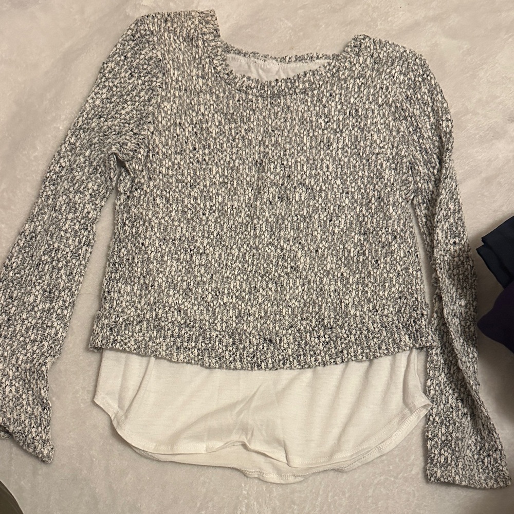 Girl Gray Knit Top